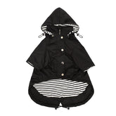 Morezi dog raincoat with reflective buttons front view boosts visibility and stylish protection.