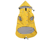 Morezi dog raincoat yellow front view keeps your dog dry during rain
