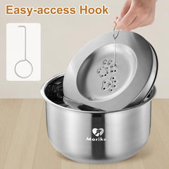 Morikey stable base design resists tipping for calm, mess-free use.
