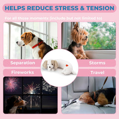 Moropaky Heartbeat Puppy Toy anxiety-relief use-case depicts stress-reducing comfort