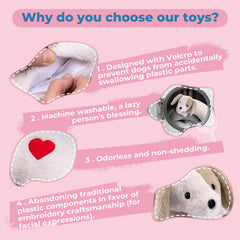 Moropaky Heartbeat Puppy Toy sleeping-aid closeup suggests easier bedtime for puppies