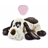 Moropaky heartbeat plush puppy toy shows soft fabric and comforting heartbeat feature.