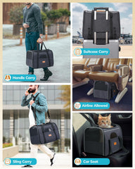 Morpilot Cat Carrier foldable bowl enables convenient on-the-go hydration.