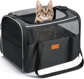 Morpilot Cat Carrier Soft shows spacious-dimensions for comfortable travel movement.