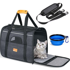 Morpilot pet travel cat carrier spacious design supports comfortable journeys.