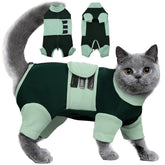 MORVIGIVE anxiety-relief catsuit front view shows a calming wrap in green