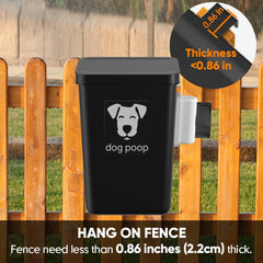 Moryimi dog poop bin with built-in bag dispenser.