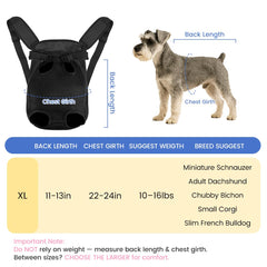 Mosago dog backpack carrier side-worn shows secure fit on the body