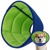Mosago Soft Dog Cone Collar fabric closeup shows breathable mesh for gentle recovery.