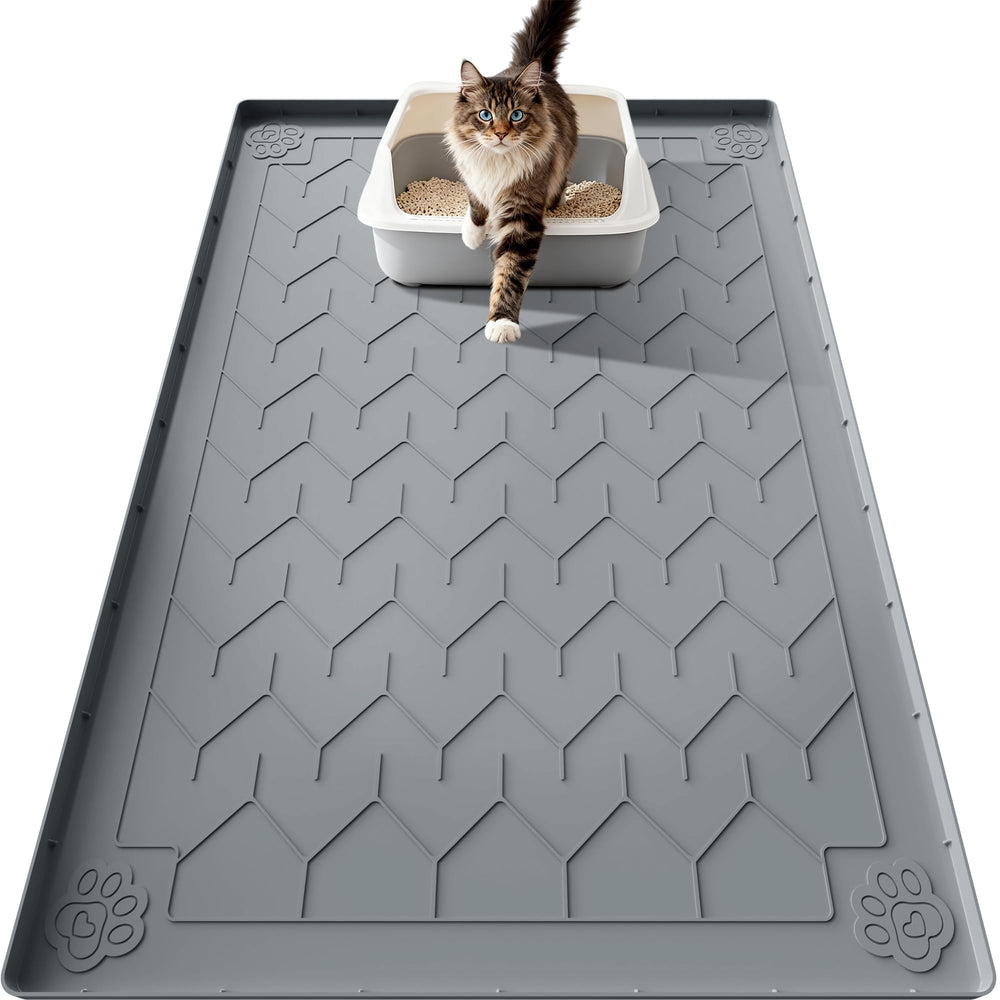 Motsamla cat litter mat 40x28 full view showing large coverage for multi-cat homes