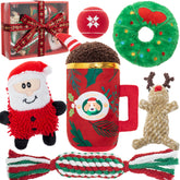 Motzabo Santa Claus squeaky toy for playful indoor fetch and boredom relief.