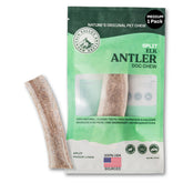 Mountain Valley Antlers elk-antler medium split dog chew provides long-lasting entertainment.