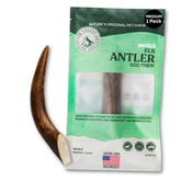 Mountain Valley Antlers wild-foraged elk antler dog chew supports lasting chew sessions.