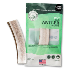 Mountain Valley Elk Antlers large split dog chew; durable long lasting play