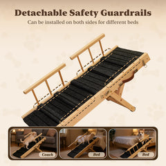 Mousterian small dog ramp surface anti-slip emphasizes secure climbing and confidence.