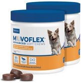 Movoflex soft chews bottle front supports daily hip and joint health for medium dogs.