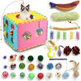 MOYMO cat dice house peekaboo holes boosts playful hunting and lounging sessions
