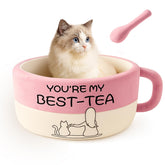 MOYMO Cute Cat Beds coffee cup design for cozy cat naps and style