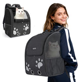 Moysoon cat backpack ventilated-mesh-panels for breathable pet comfort.