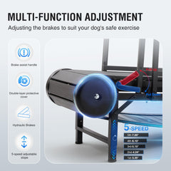 Moysoon dog treadmill brake for quick safety control.