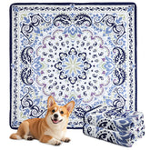 Mozin washable dog pee pad surface close-up shows soft fabric for pet comfort and protection.