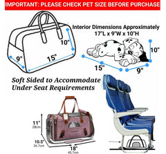 Mr. Peanut's airline approved carrier top view shows ventilation and access