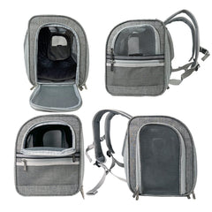 Mr. Peanut's Monterey blue zippered pockets emphasize secure storage for treats, meds, and papers.