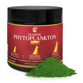 Mr Ros marine phytoplankton powder bottle for dogs supports daily vitality.