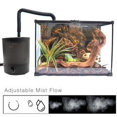 MRREPTILE Reptile Fogger two-point-eight-liter capacity enables longer misting.