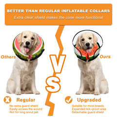 MRSOHRET watermelon dog recovery collar inflatable inflation valve in use