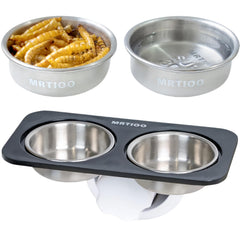 MRTIOO stainless steel cups 0.5 oz for safe reptile meals