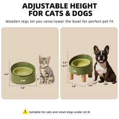 MS!MAKE SURE cat bowls tilted 8° for comfortable dining posture.