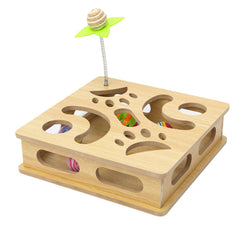 MUCAOL interactive cat puzzle toy Burlywood, engaging energy-busting play for curious cats.
