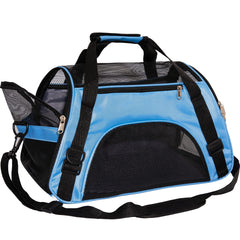 MuchL Pet Carrier medium blue ventilation mesh ensures breathability for comfort
