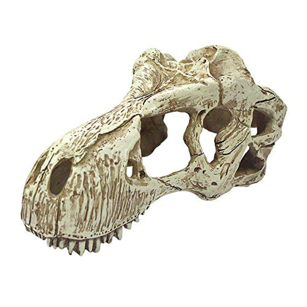 Multipet Komodo T-Rex Skull Large hide offers durable shelter and striking terrarium decor.