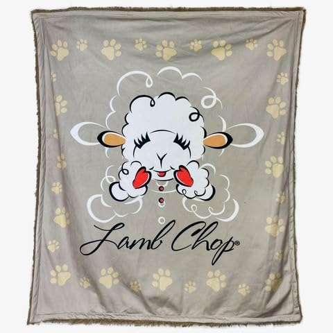 Multipet Lamb Chop Blanket rolled up for storage, showcasing soft fleece warmth for pets.