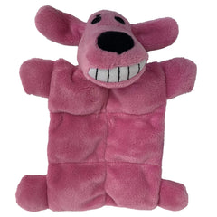 Multipet Loofa Squeaker Mat 6in dog playing fetch, promoting active exercise.