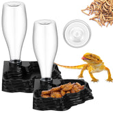 Mumufy reptile water feeder 2-pack top bottle removable for easy refilling.