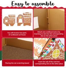 MUNILAIL Cardboard cat house with snap-on design for quick, tool-free assembly
