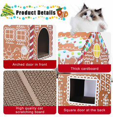 MUNILAIL Cat scratch pad with included catnip invites soft scratching and exploration