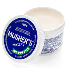 Musher's Secret paw wax 200g tub protects paws from dryness and cracking.