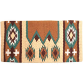 Mustang NZ Wool Laredo saddle blanket cross design adds durable, classic barn style.