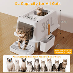 Mutrelenx stainless steel litter box close up emphasizes rust resistant surface for easy cleaning.