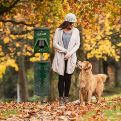 Mutt Mitt Singles bags stacked highlight durability for safe, mess-free cleanup.
