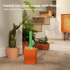 MUTTROS cactus cat scooper holder storage keeps tools organized for quick, tidy scooping