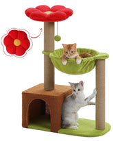 MUTTROS Flower Cat Tree top perch provides a high view for curious indoor cats