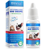 Gotas MuuDew para orejas de perros y gatos, limpieza suave y alivio cómodo.