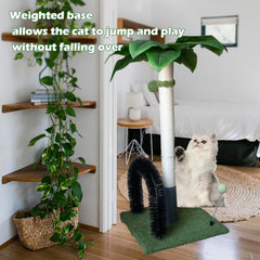MUYG cat post with sisal surface close-up shows durable scratching area.