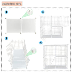 MUUG cat cage assembly kit demonstrates quick setup and secure connections.