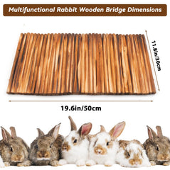 MUYG flexible rabbit tunnel wood bridge showing adaptable shapes for play.